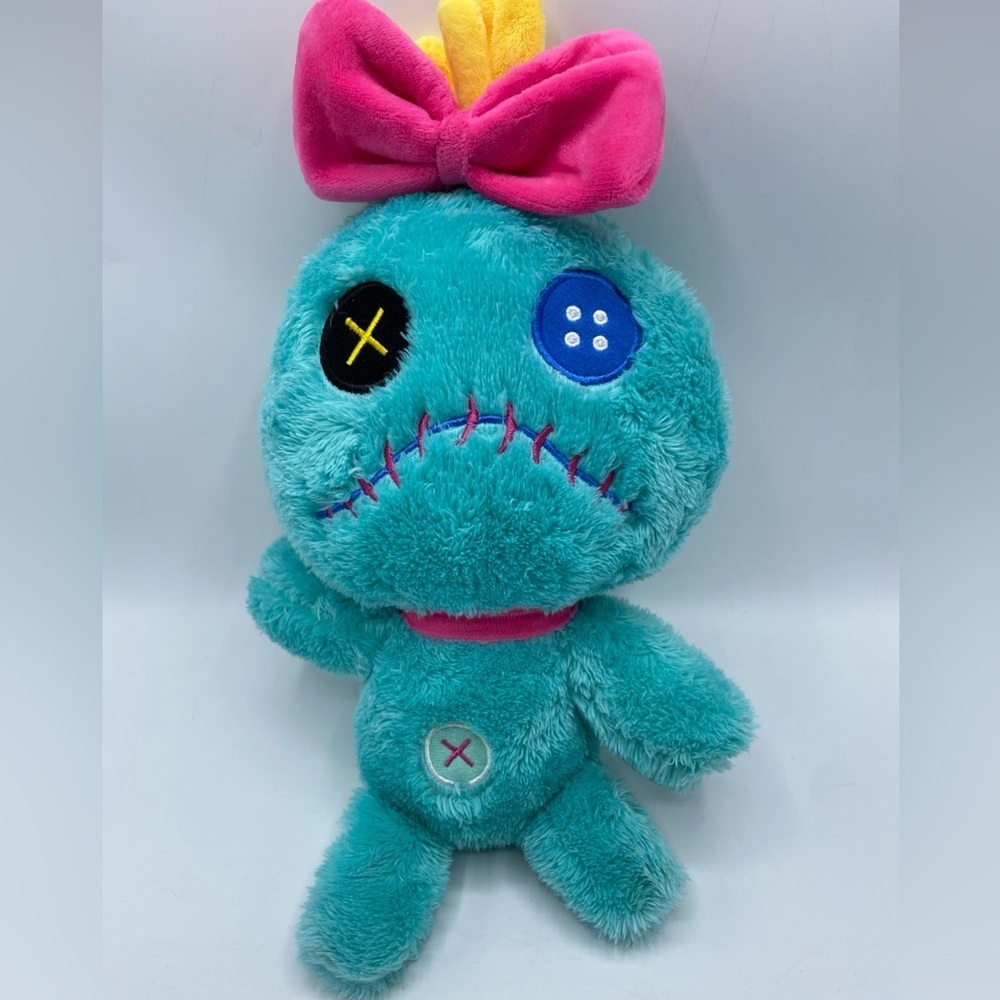 Disney Lilo & Stitch Scrump Rag Doll 12” Plush Teal Button Eyes Stitched Eyes